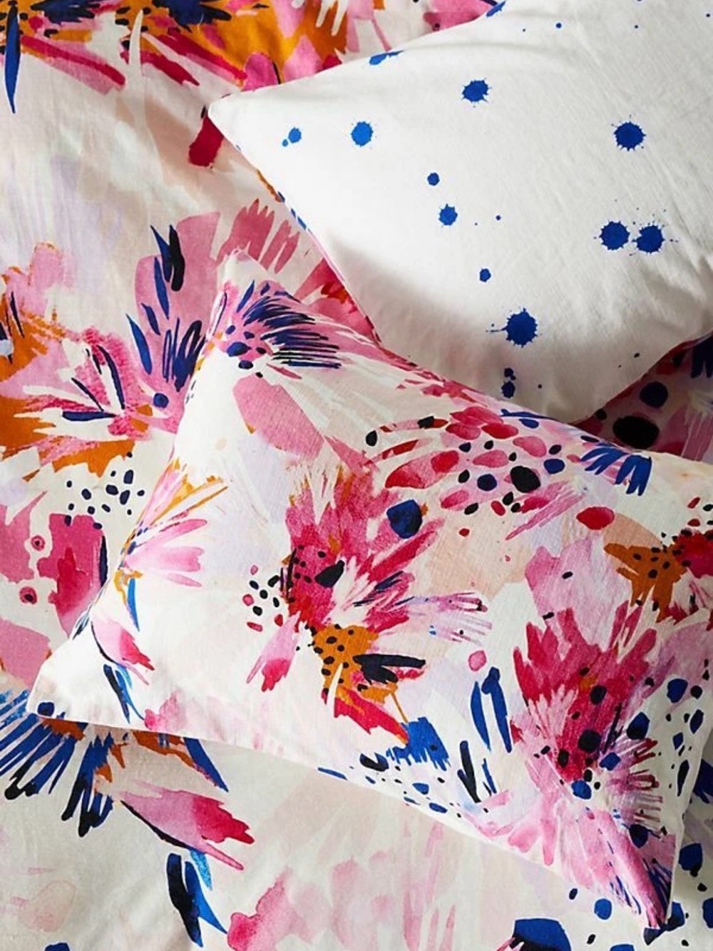 Anthropologie Lillian Farag floral pillow sham 20 x 36 inch sham cotton